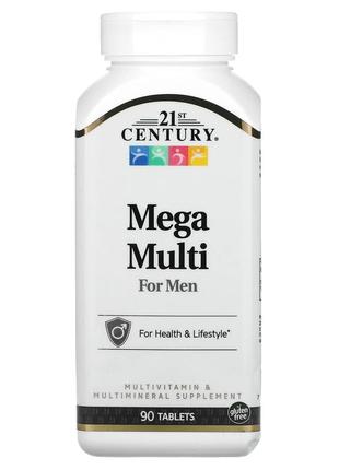 Mega multi, для мужчин мультивитамины мультиминералы 21st century1 фото