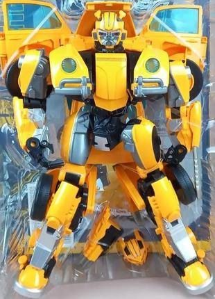 Игрушка бамблби жук робот трансформер bumblebee transformers со светом и звуком 34 см
