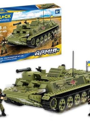 Конструктор военный танк транспортер mt-лb iblock армия 763 деталей
