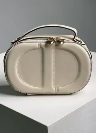 🔥 сумка в стиле christian dior sugnature oval camera bag cream