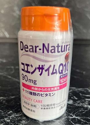 Коензим q10 + 11 вітамінів asahi dear natura на 30 днів, японія