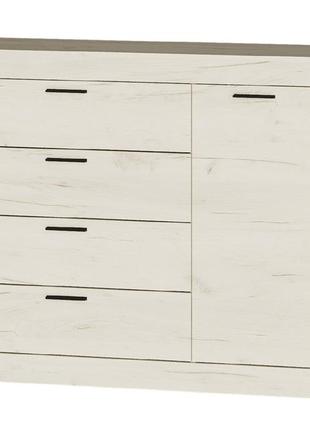 Комод 5 соната, дуб крафт білий