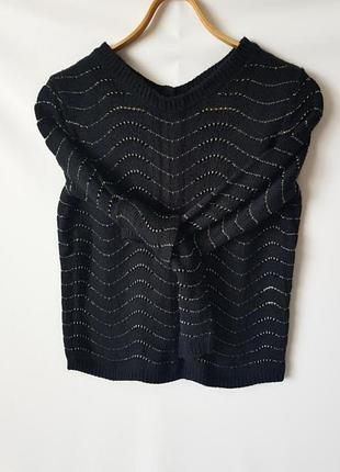 Черный свитер трансформер с пуговицами naf-naf