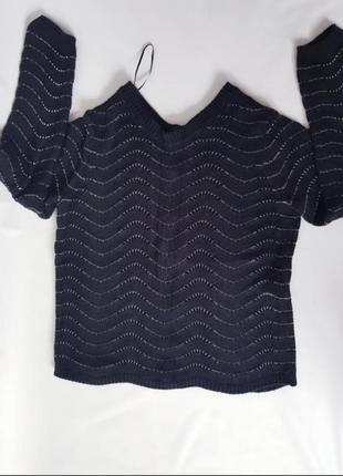 Черный свитер трансформер с пуговицами naf-naf