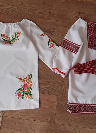Платные вышиванки для девочек на рост 134-140 см,цена за одно платье