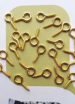 Шурупы с петлёй для полимерной глины, под золото, 4×9 мм, 5000 шт/упаковка код/артикул 192 jb-458zt_5000