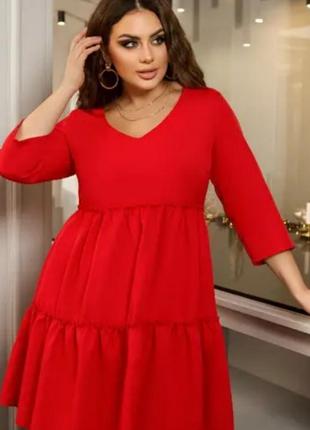 Сукня ( плаття) червоне1 фото