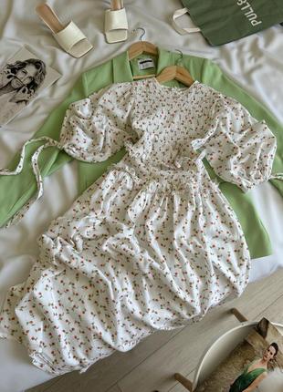 Розкішна бавовняна сукня міді/квіткова,від asos