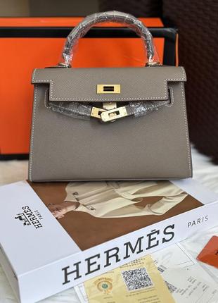 Сумка в стиле hermes kelly, размер 22 см