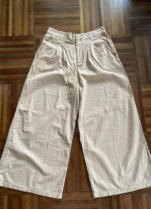 Нові льняні штани палаццо бавовна/льон  roxy m-l (12)  🇫🇷 франція