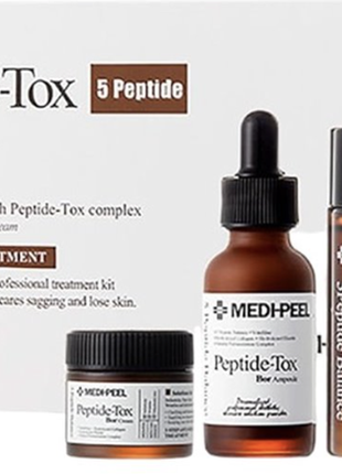 Набор для лица medi-peel peptide-tox multi care kit: тонер+эмульсия+сыворотка, 30 мл;...