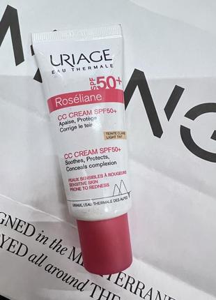 Сс-крем для лица против покраснения uriage roseliane cc cream moisturizing cream spf 50+ 40ml