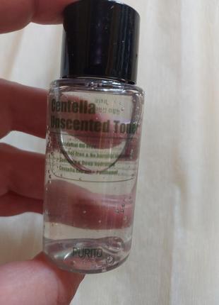 Заспокійливий тонер для чутливої шкіри purito centella unscented toner 30 ml