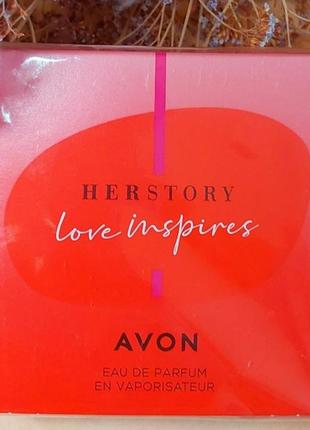 Парфюмированная водаavon her story love inspires для нее, 50 мл