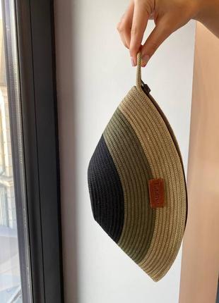 Косметичка ручной работы с хлопкового шнура