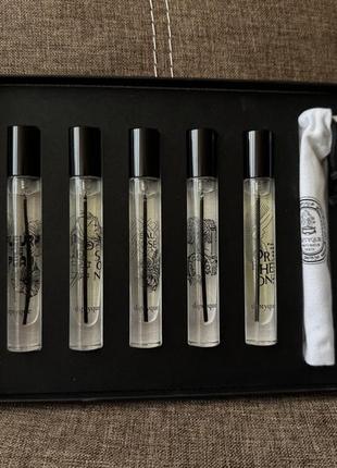 Diptyque тревел набор из 5 ароматов eau de parfum,