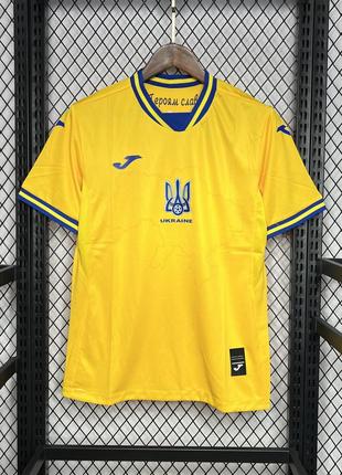 Футболка сборной украины джома футбольная форма joma желтая с картой украина