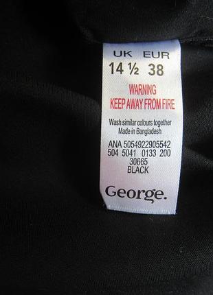Чоловіча чорна приталена сорочка від george 7