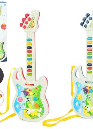 Гітара 45см,мікрофон,звук,світло,на бат-ці,2 кольори, в кор-ці 45-16-5см /48/