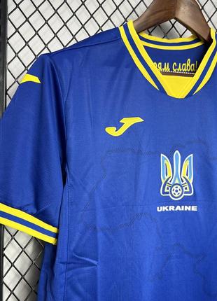 Футболка сборной украины джома футбольная форма joma синяя с картой украинская...