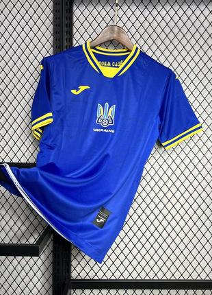 Футболка сборной украины джома футбольная форма joma синяя с картой украинская...