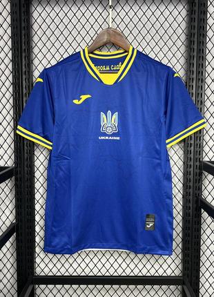 Футболка сборной украины джома футбольная форма joma синяя с клеткой мудрик шевченко синченко судаков