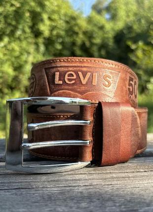 Мужской широкий ремень в стиле levis