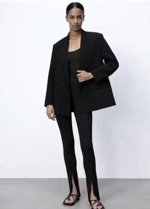 Пиджак блейзер черный оверсайз zara піджак жакет чорний оверсайз 2024