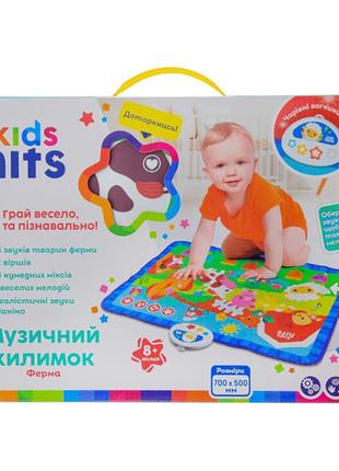 Детский музыкальный коврик "ферма" kh04-002 звуки и названия животных2 фото