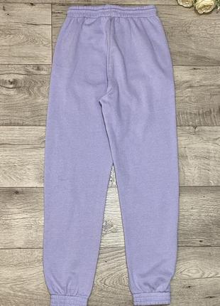 Лиловые спортивные штаны на флисе h&m, р.xxs-s6 фото