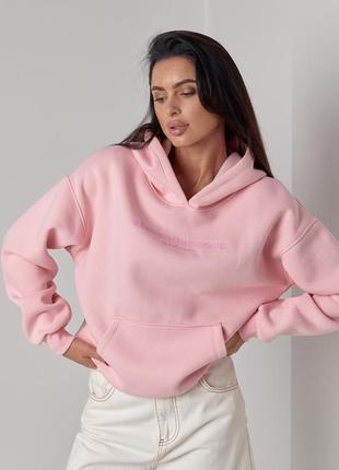 Тепле худі з написом alexanderwang