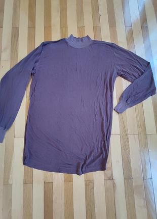 Шелковый лонгслив коричневого цвета