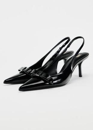 Туфли черные zara