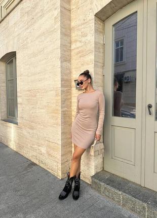 Стильное облегающее платье в рубчик mor-204