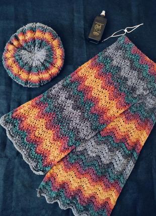 Комплект шапка и шарф