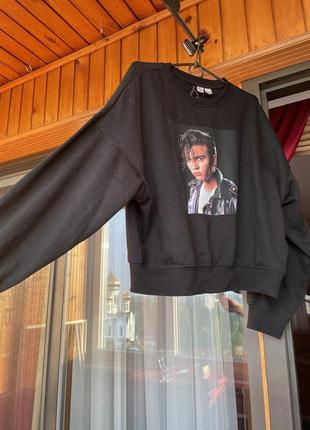 Свитшот черный мерч женский принт джонные депп cry baby теплый