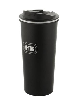 M-tac термокружка с клапаном 450 мл black, тактическая термокружка, походная термокружка, туристическая кружка