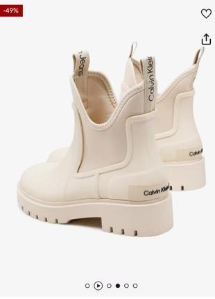 Женские челси резинкав стиля mid rainboot chelsea calvin YW0YW00747 klein jeans ywoyw01034🤩8 фото