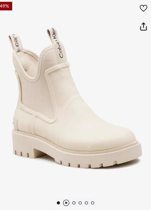 Женские челси резинкав стиля mid rainboot chelsea calvin YW0YW00747 klein jeans ywoyw01034🤩6 фото