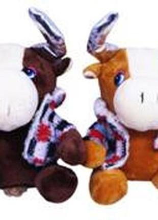 Игрушка мягк. корова в пальто 155078