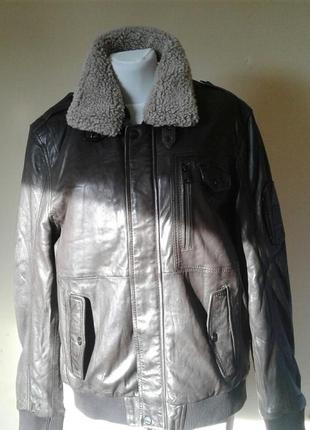 Куртка зимняя мужская кожаная c&a р. l