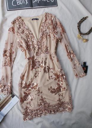 Актуальное коктельное платье пайеки от boohoo