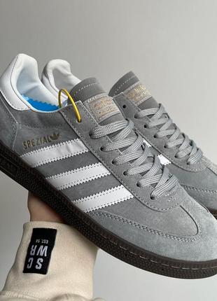 Мужские кроссовки adidas spezial grey white