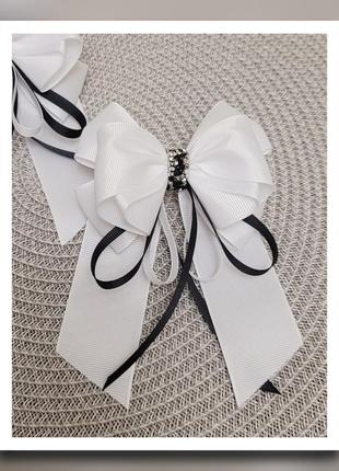 Бант в школу (стильный бант, белый бант)