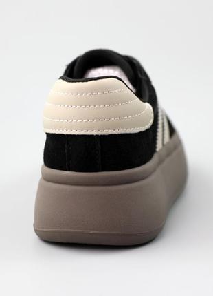 Кеды женские замшевые черные на платформе 590136