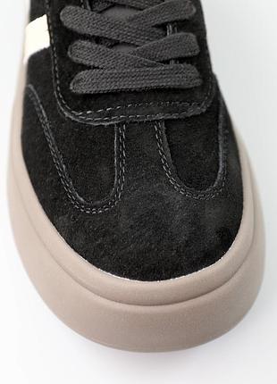 Кеды женские замшевые черные на платформе 590136