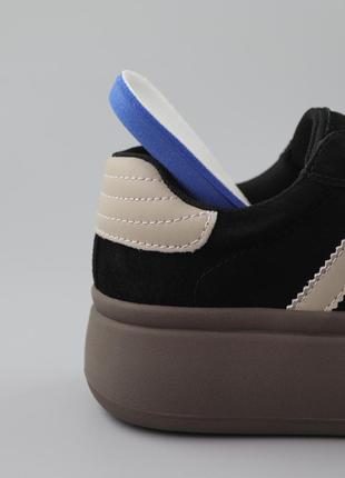 Кеды женские замшевые черные на платформе 590136