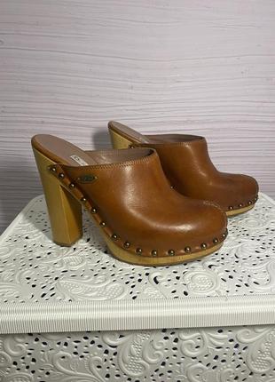 Ol autre chose кожаные шлепки р 36-37 23см италия