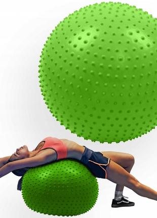Мяч для фитнеса (фитбол) массажный sportvida 55 см anti-burst sv-hk0291 green