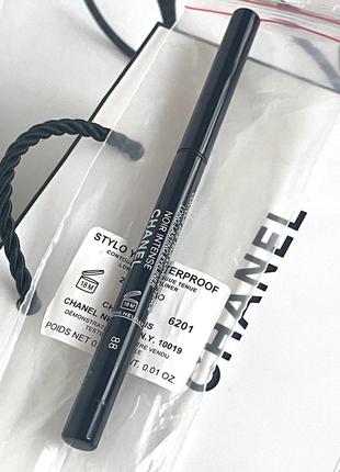 Оригінал. водостійкий механічний олівець для очей chanel stylo yeux waterproof 👉🏻відтінок 88 noir intense 0.3g